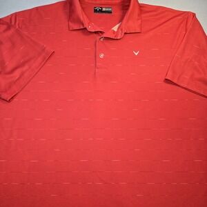 Callaway Opti-Dri Mens Polo Golf Shirt Striped Performance Short Sleeve XL